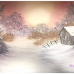 Landscape Painting  Winter Cabin Class w/ Myke   {Bob Ross CRI } 10/21/17