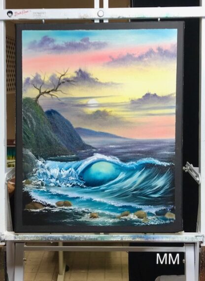 Seascape Painting Class Bob Ross Instructor Myke   10/20/18