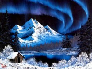 Landscape Painting  Northern Lights Class w/ Myke   {Bob Ross CRI } 1/27/19