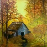 Landscape Painting  "Weathered Barn" Class w/ Myke   {Bob Ross CRI } 7/27/19