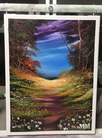 Landscape Painting  "Walk Through the Woods" Class w/ Myke   {Bob Ross CRI } 9/28/19