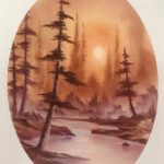 Landscape Painting  "Golden Mist" Class w/ Myke   {Bob Ross CRI } 1/26/20