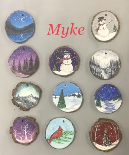 Painting Ornaments in Acrylics w/Myke 12/4 @1:00