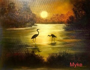 “Louisiana Evening “ Oil Painting   Class w/ Myke   {Bob Ross CRI} 4/3/21