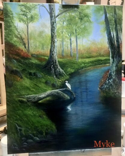 “Winding Blue Creek“ Oil Painting   Class w/ Myke    6/13/21