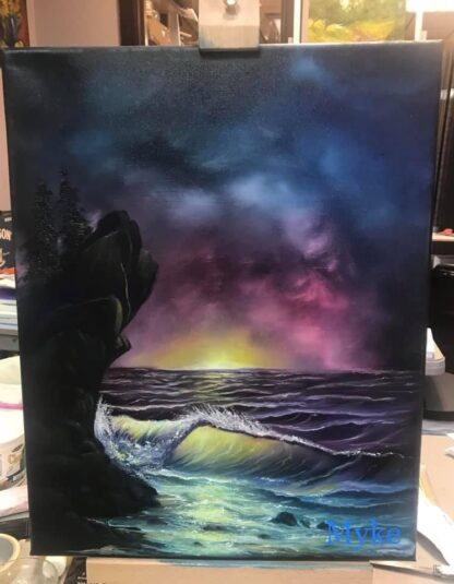 “Crimson Tide “ Oil Painting   Class w/ Myke   {Bob Ross CRI} 5/16/21