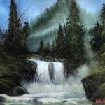 “ Blue Ridge Falls “ Oil Painting   Class  w/ Myke   {Bob Ross CRI} 10/10/21