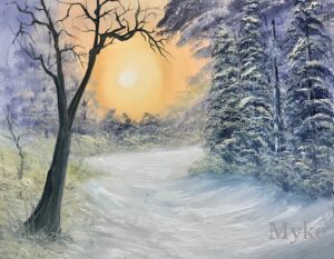 “ Tranquil Dawn “ Oil Painting   Class  w/ Myke   {Bob Ross CRI} 11/20/21