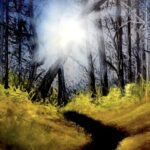 “ Bob Ross Golden Rays of Sunshine “ Oil Painting Class  w/ Myke  Sunday August 14th  8/14/22